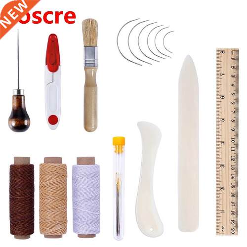 Professional Leather Craft Tools Kit Hand Sewing Wax thread,