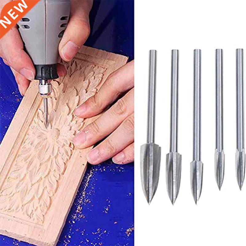 5PCS/Set Wood Carving Drill Bit HSS Engraving Drill Bit Set