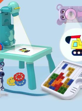 Mn Led Projector Art Drawng Table Lght Toy for Chldren