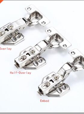 4Pcs Hinge Stainless Steel Hydraulic Cabinet Door Hinges Dam