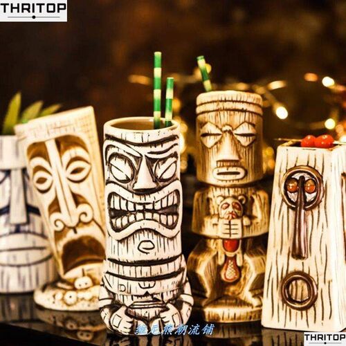 Bar tiki cocktail Hawaiian glass tiki cup tiki cup creative