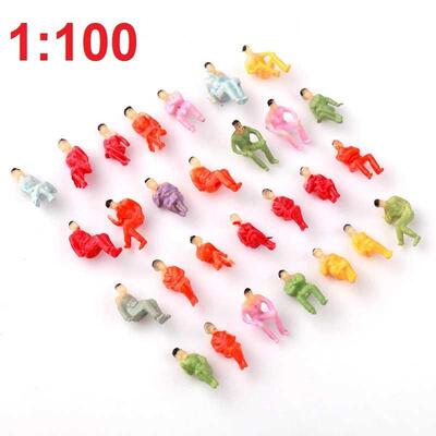 100 x All Seated 1:100 1:150 1:200 Scale Model Painted Figu