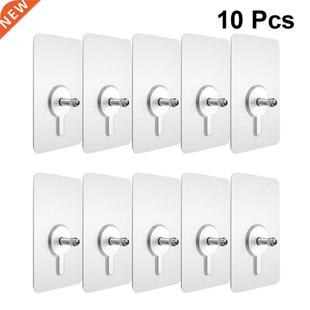 Wall Picture Non Screw Markin Free Stickers Punch 10Pcs Hook