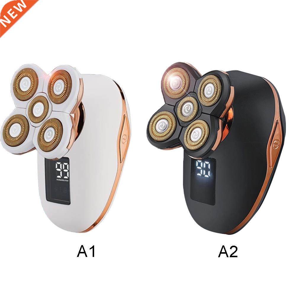 Bald Head Shaver and Beard Trimmer 2 in 1 Five Headed Shave