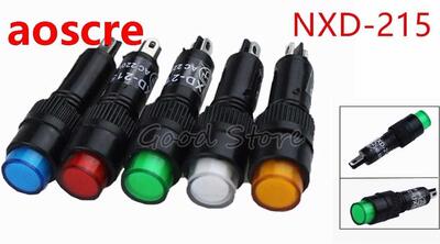 1 Pcs NXD-215 8mm 6V 12V 24V 6V 110V 220V DC AC Panel Mount