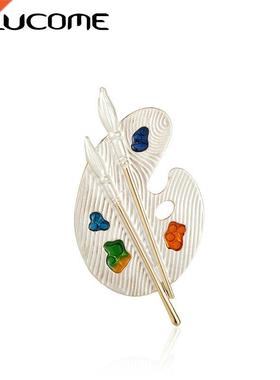 Blucome Colorful Palette Painter Brooch Women Men Collectio