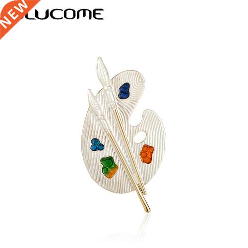 Blucome Colorful Palette Painter Brooch Women Men Collectio