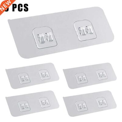 5pcs Wall Mounted Adhesive Hook Hangers Self Adhesive Door W