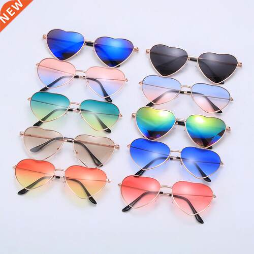 Ladies Fashion Metal Frame Sunglasses Fancy Dress Retro Hear