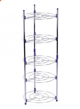 5 Tiers Home Kitchen Pans Pots Storage Rack Durable Metal Wi