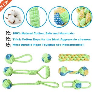 7 Pack Pet Dog Toys for Lge Small Dogs Ball Toothbrush Int