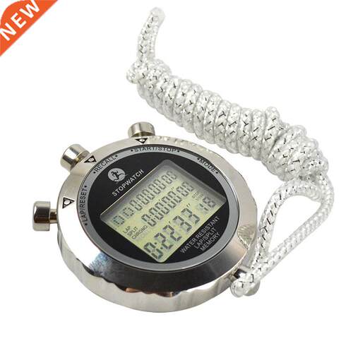 Waterproof Digital Stopwatch Metal 1/1000 Seconds Handheld L