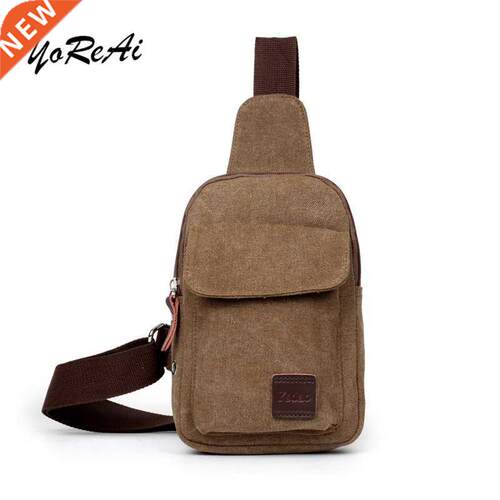 Men Casual Canvas Usb Charging Chest Bag Casual Messenger S