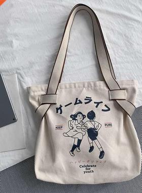 Canvas Tote Bag Women Shopper Bag 2021 Girl Shoulder Bags Fa