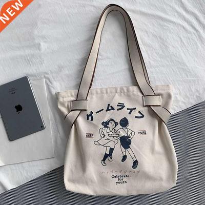 Canvas Tote Bag Women Shopper Bag 2021 Girl Shoulder Bags Fa