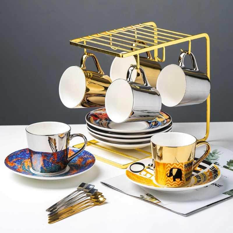 Mirror Reflection Coffee Mugs Glass Tea Water Cups Creative