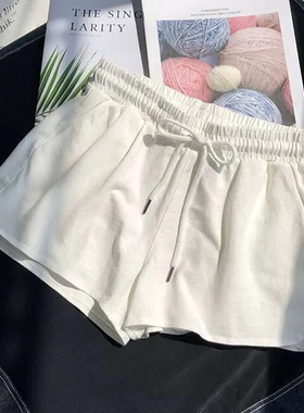 Women's High Waist Elastic Waist Sports Shorts 运动短裤女