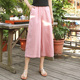 女 thin and Cotton leg linen wide 休闲阔腿裤 stretch pants薄款