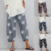 Trousers Summer Cotton Wide Loose Pant Linen Leg Pants