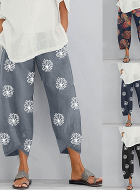 Loose Trousers Cotton Linen Wide Leg Pant Loose Summer Pants