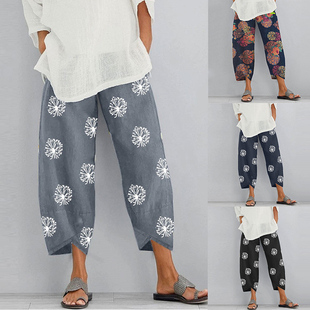 Loose Trousers Cotton Linen Wide Leg Pant Loose Summer Pants