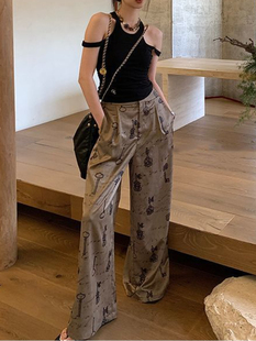 two piece 垂感两件套拖地裤 女士夏季 summer pants Women mop