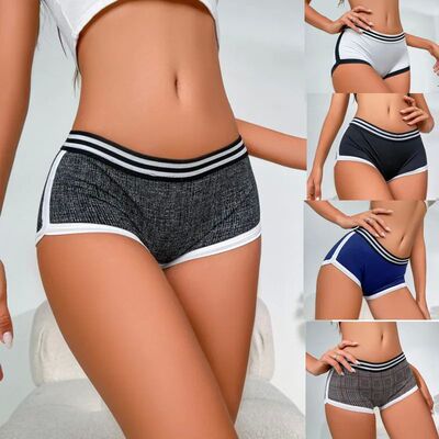 Low waisted striped yoga shorts for women 低腰条纹瑜伽短裤女