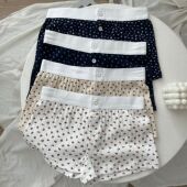 women纯色直筒紧身纽扣短裤 Straight 女 shorts for tight button