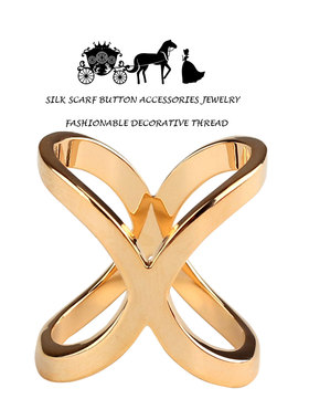 法式优雅多功能精致丝巾扣打结简约高档方巾配饰两用披肩百搭神器