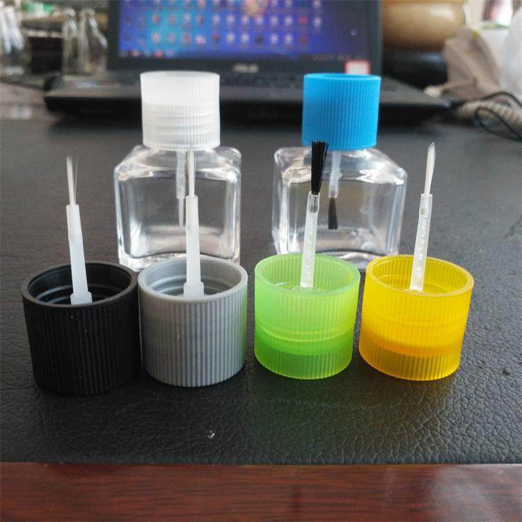 40ml方形模型胶水瓶溜缝胶水瓶油漆玻璃瓶尖毛粗毛毛刷一套