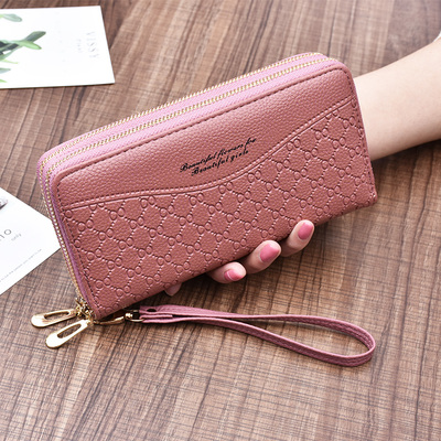 taobao agent Wallet, long shoulder bag, fashionable bracelet, capacious mobile phone, universal chain with zipper, small clutch bag, Korean style