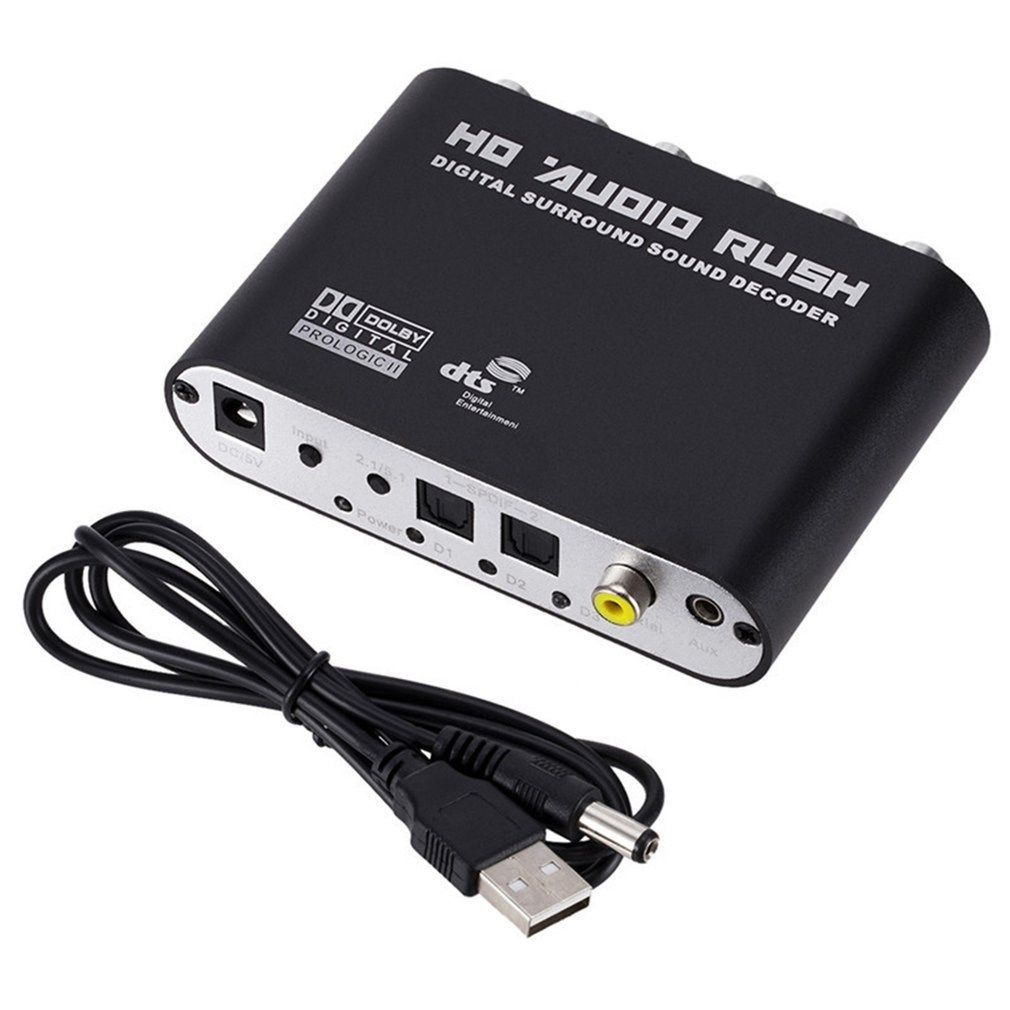 digital 5.1 audio decoder dolby dts/ac-3 optical to 5.1-chan