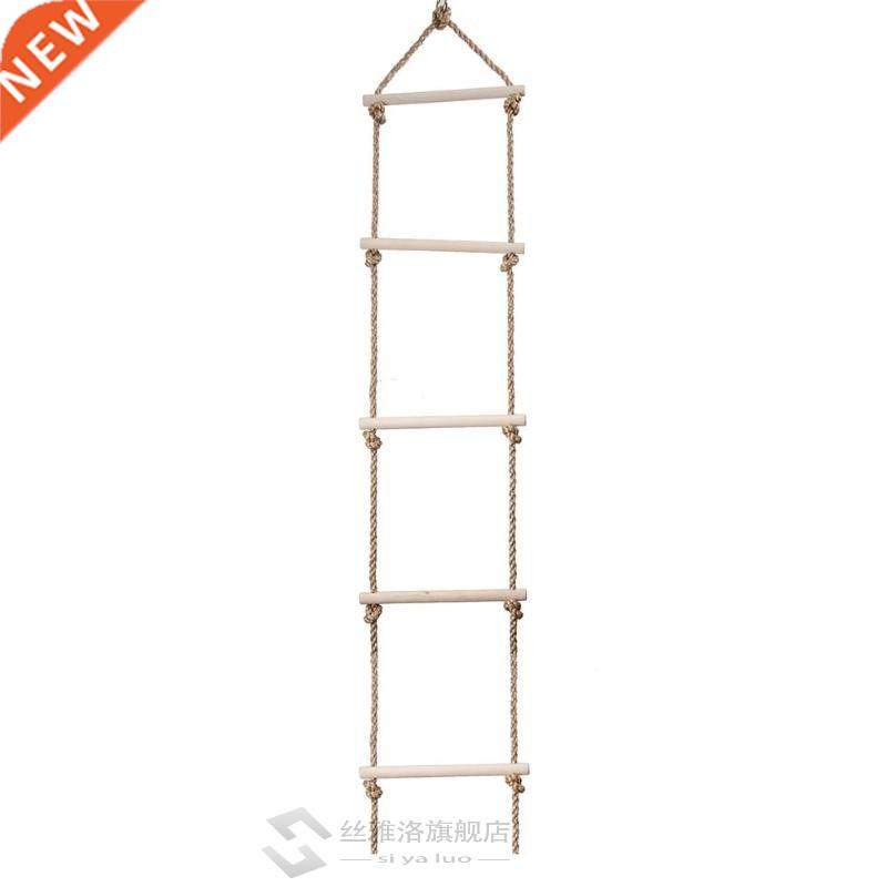 5/6wooden rungs pe rope ladder children climbing toy kids sp