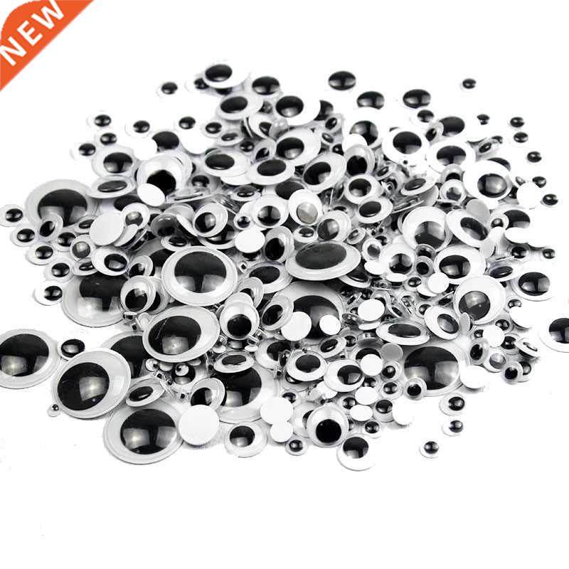 diy wiggly googly eyes black white self-adhesive doll eye mo