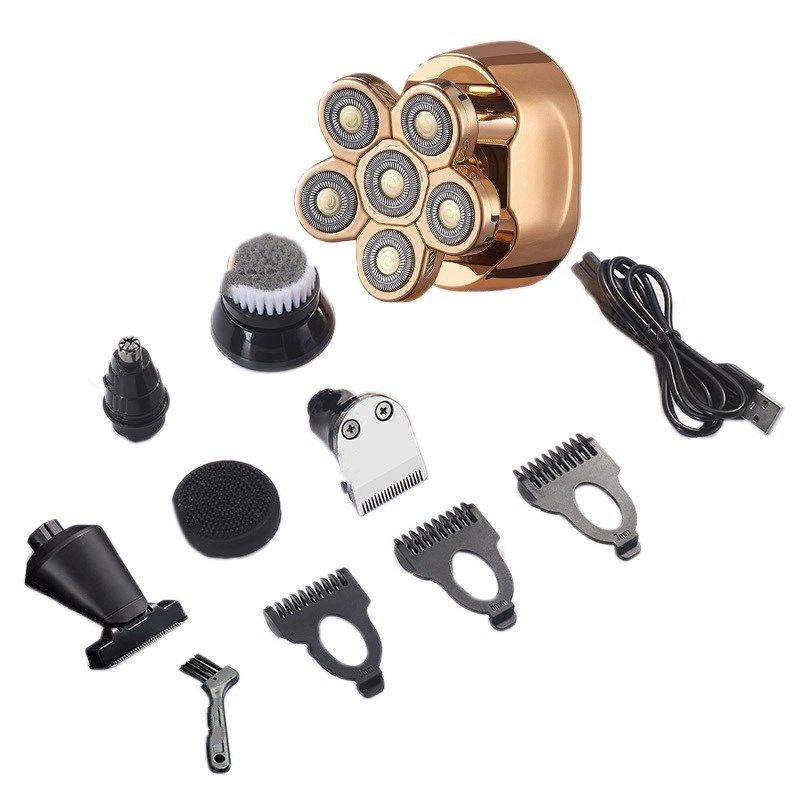 6 in 1 rechargeable electric shaver 6 floating heads bald sh