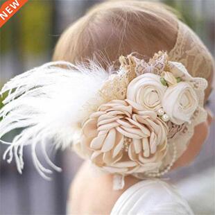 Newborn Vintage Photogr Girls Headband Headwraps Baby Flower