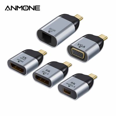4K USB Type C To HDMI Adapter Male To Female VGA DP 8K Cabl