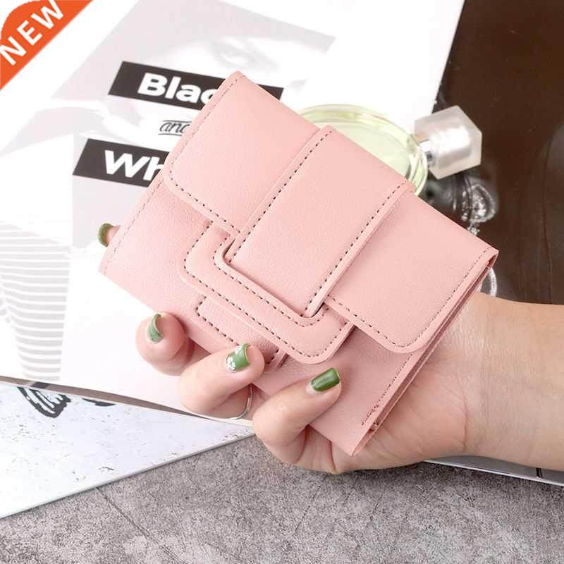 wallet women 2021 lady short women wallets red color mini mo