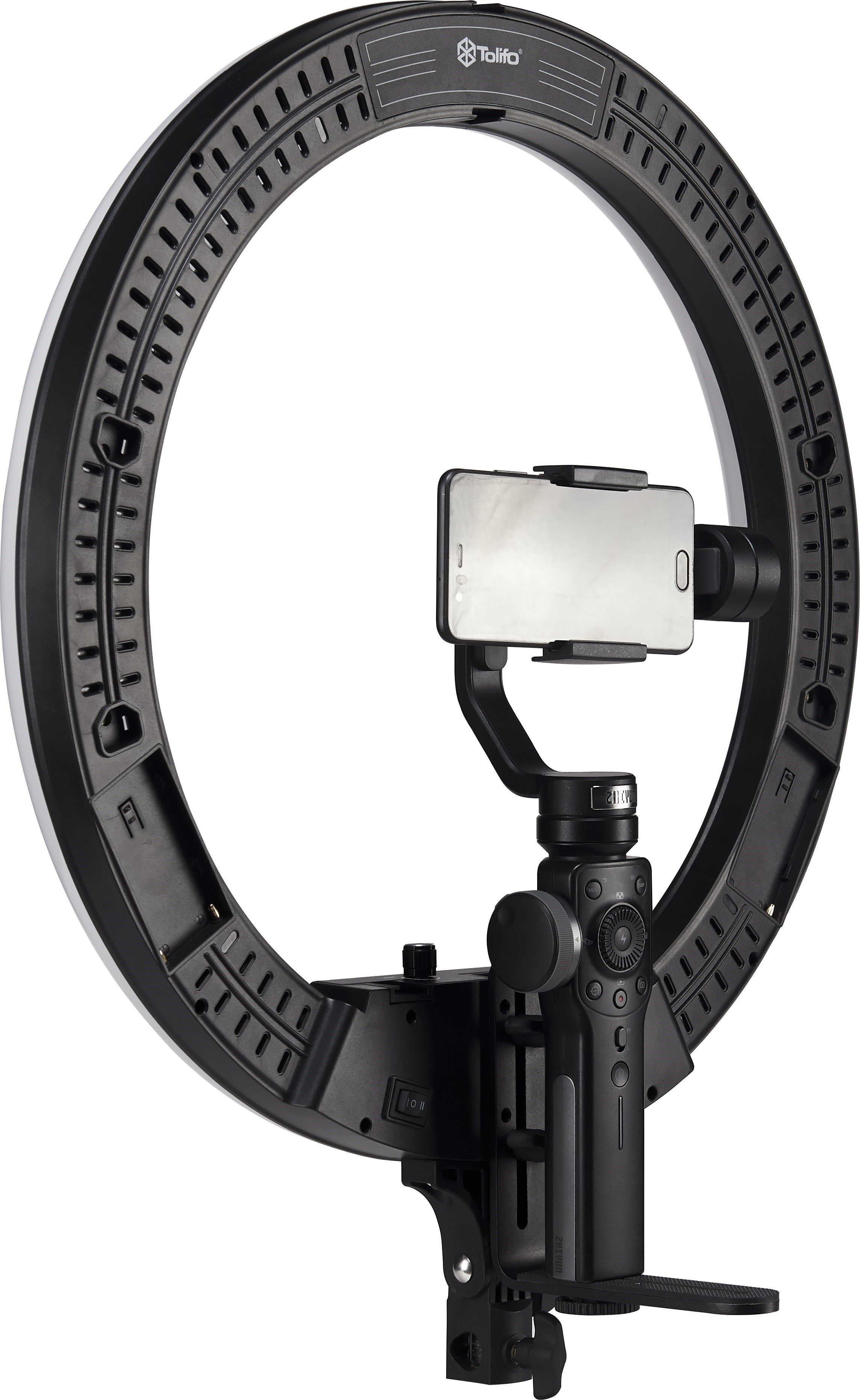 tolifo 19 inch bi color outer dimmable led ring light with
