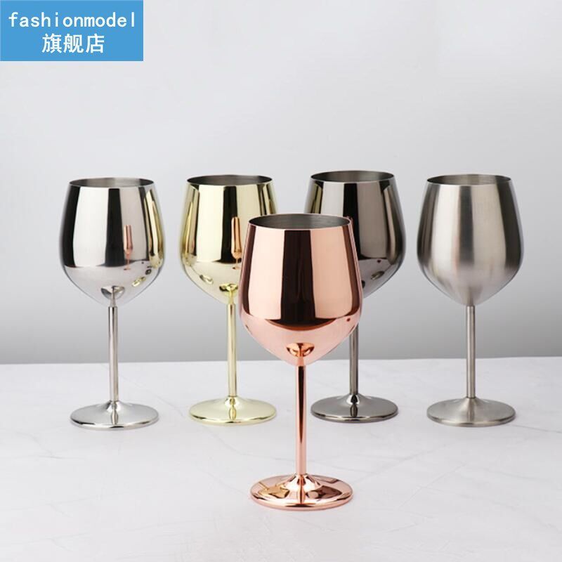 304 stainless steel red wine glass silver rose gold goblets