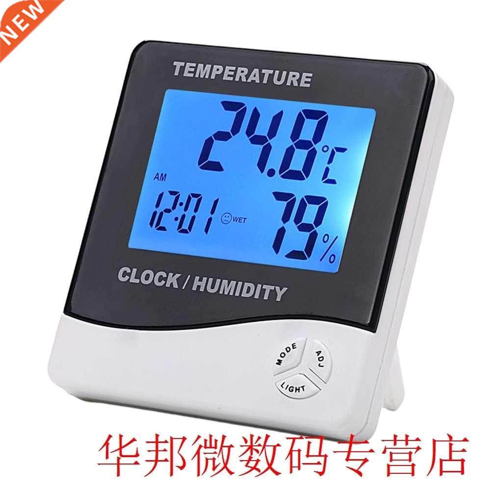 backlit mini digital with clock weather station home hygrome