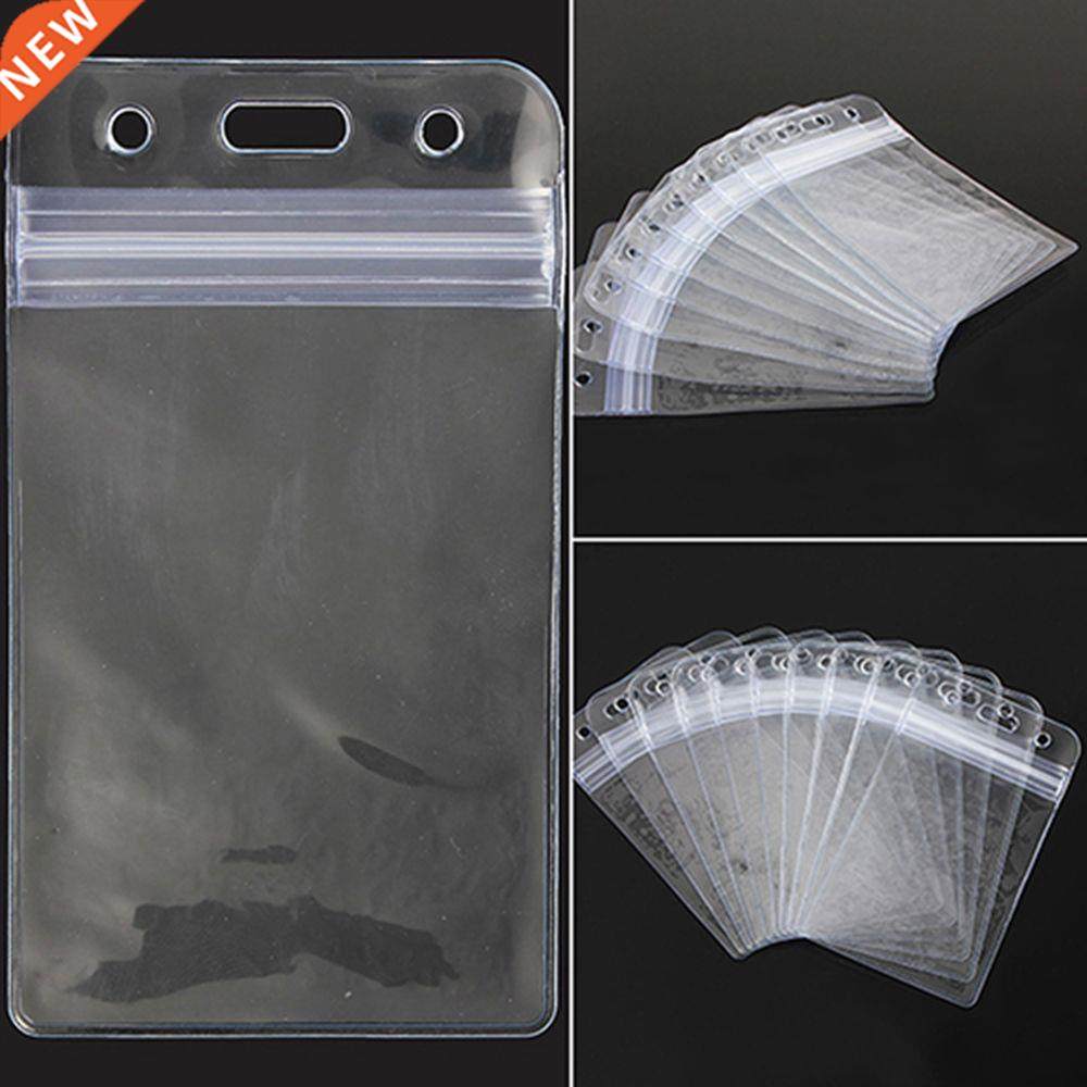10pcs/lot horizontal transparent vinyl plastic id card badg