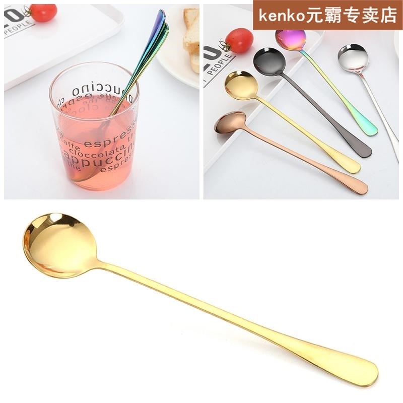 6 colors stainless steel coffee spoon 1pc tea stirring spoon