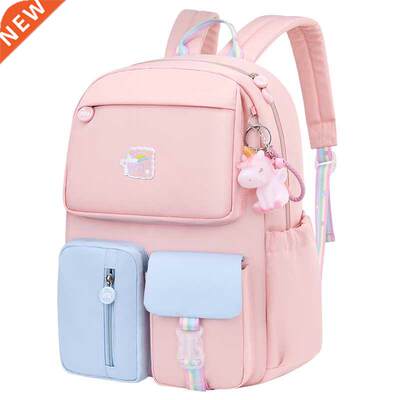 Korean fashion rainbow shoulder strap school bag for teenage