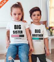 Big Brother/Sister Loading Toddler Kids Anoucement T Shirt S