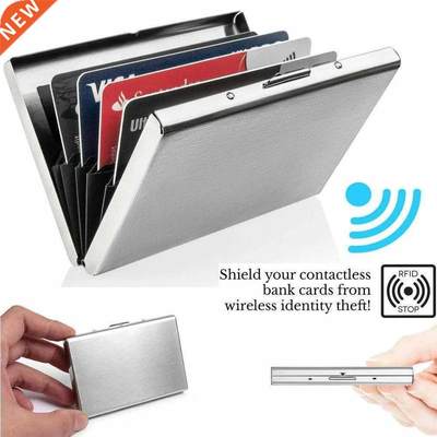 Blocking Aluminum Metal Slim Wallet Anti-scan Credit Id Card