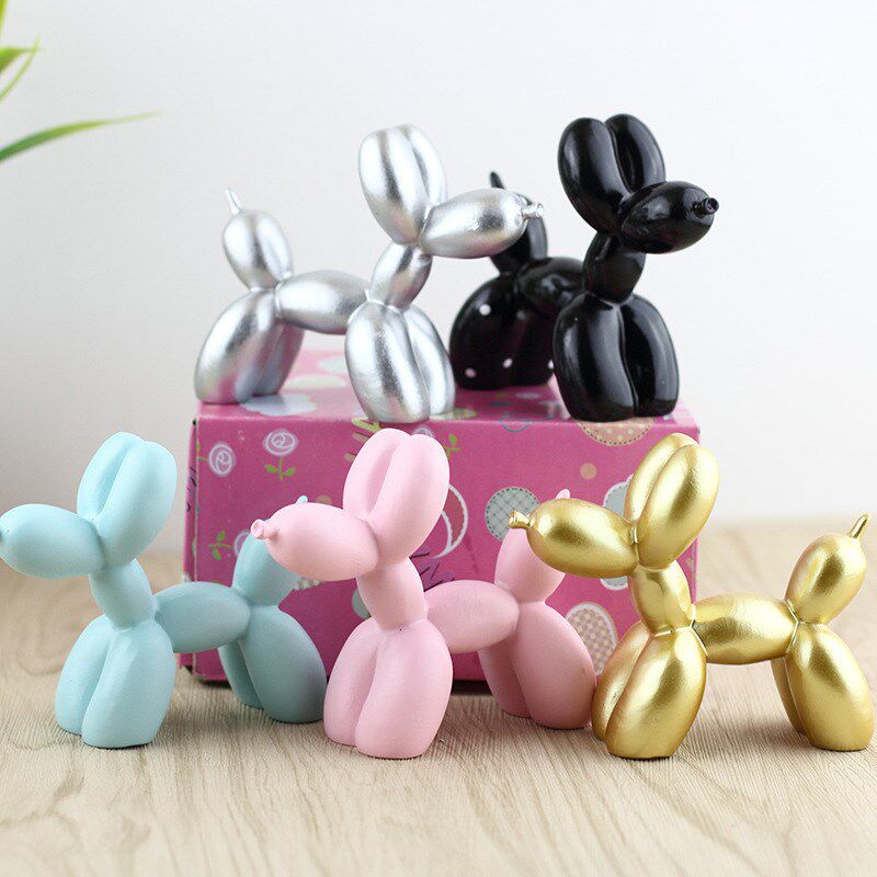 resin crafts sculpture gift cute small balloon dog party acc