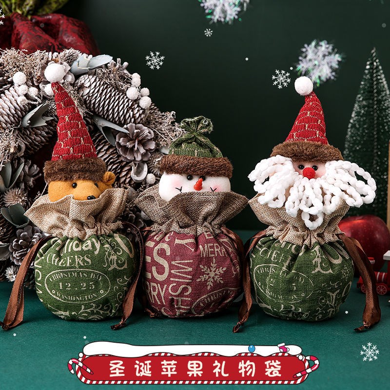 christmas decorations apple bag creative small gift children