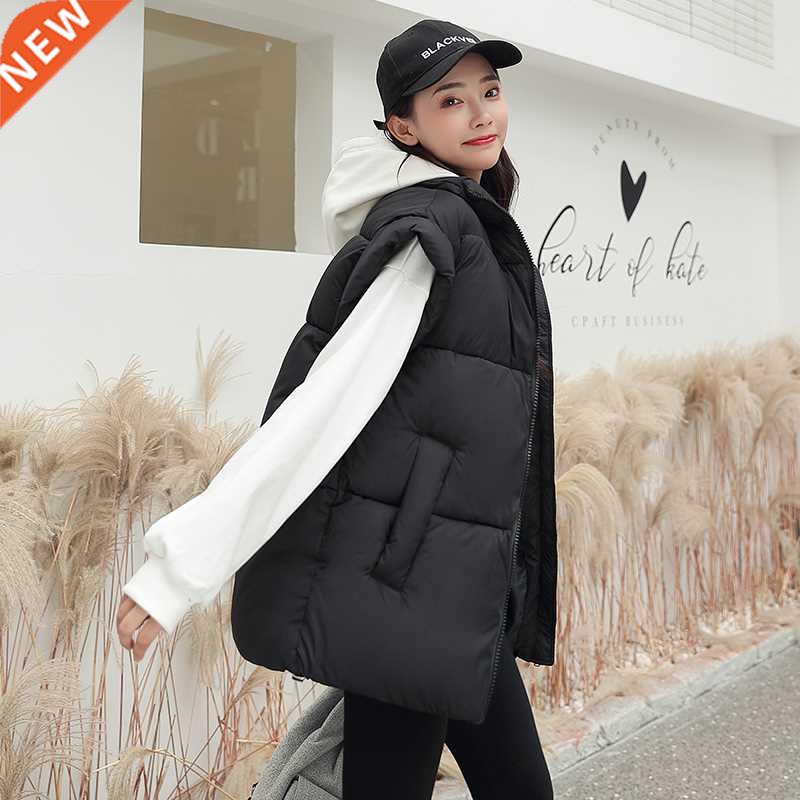 Women Thick Down Cotton Vest Winter Autumn Solid Puffer Wais