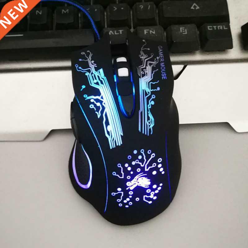 Wired Computer Mouse Gaming Mouse USB 4000DPI 6 Buttons Ergo